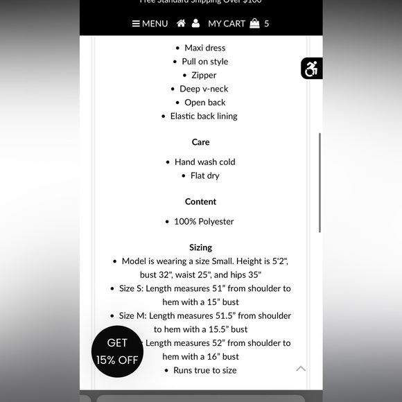 Stitch and feather backless halter dress size large - Picture 4 of 4